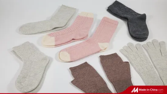 Women′ S Leisure Rib Knit 100% Cashmere Ankle Socks