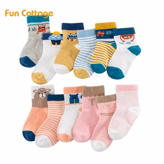Non Slip Toddler Socks Grips Baby Girls Boys 6 Pack Anti Skid Ankle Socks for Kids